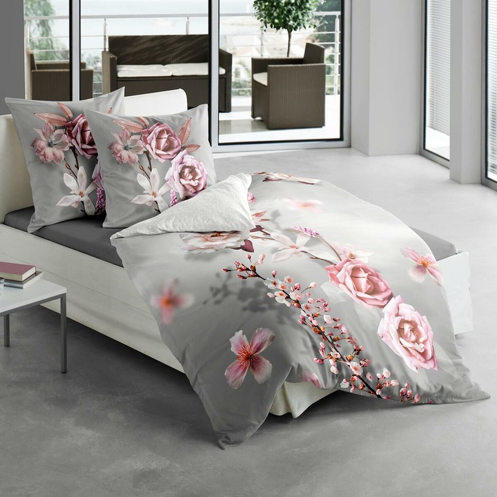 Immagine prodotto Traumschlaf Rosa (Copripiumino, 155x220 cm + 80x80 cm)