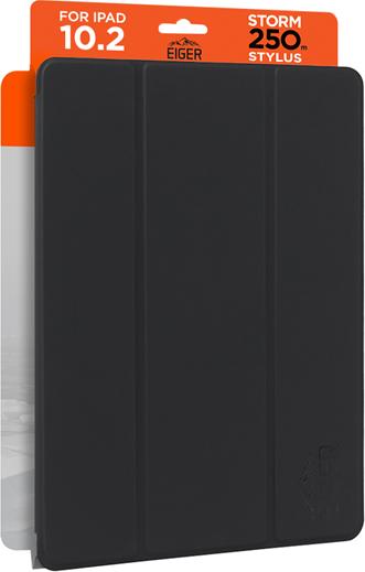Eiger Folio-Case mit Stylus-Halterung schwarz Storm 250m Stylus Case Black (iPad 2021 (9. Gen), iPad 2019 (7. Gen), iPad 2020 (8. Gen))