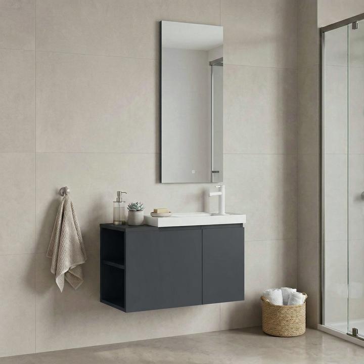 Produktbild Homitis Perla 80 Bathroom Cabinet With Sink & Mirror Set (2 Pieces)