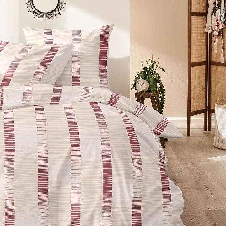 Produktbild Enrico Coss Feinbiber Bettwäsche Gladstone rot (Bettwäsche Set, 135x200 cm + 80x80 cm)