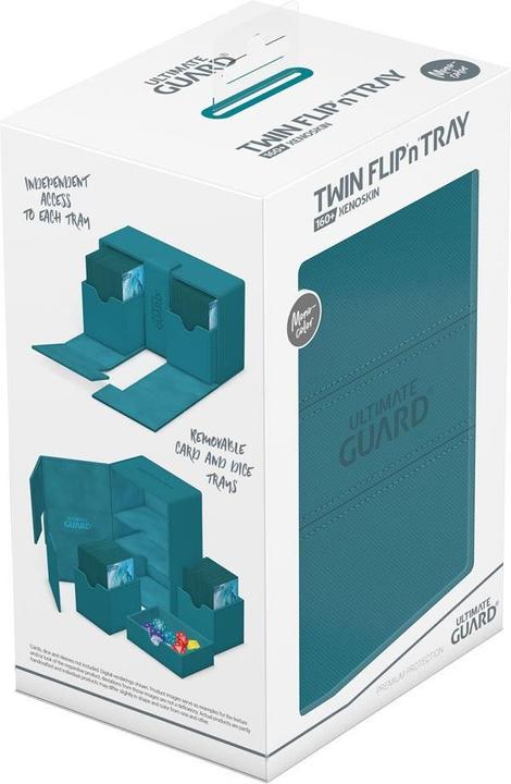 Produktbild Ultimate Guard Twin Flip'n'Tray 160+ XenoSkin Monocolor Bleu Pétrole