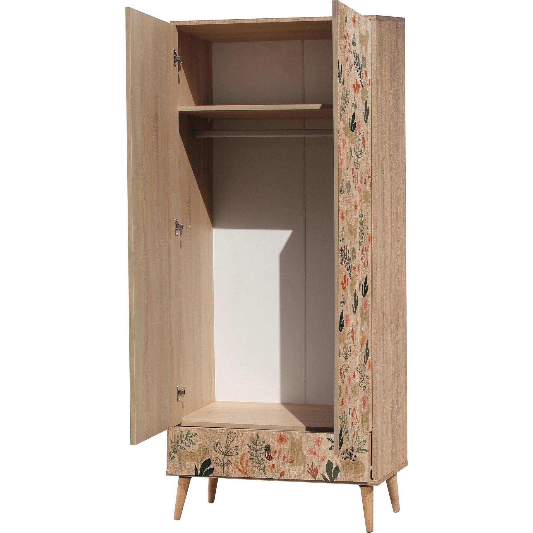 Thumbnail - Hanah Home, Kleiderschrank, Luciano (80 x 45 x 190 cm)