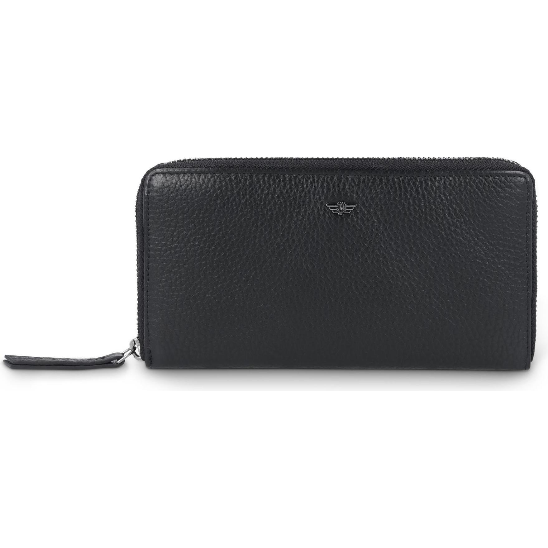 Police, Damen, Portemonnaie, Geldbörse Leder 19 cm, Schwarz