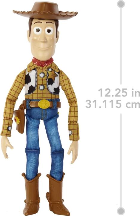 Actual product image Disney Mattel Pixar Toy Story Roundup Fun Woody Large Talking Posable Figure