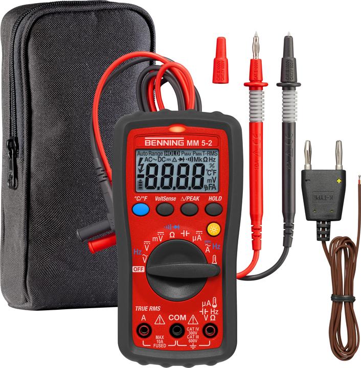 Image du produit Benning Multimètre portable numérique MM 5-2 (CAT III 600V, CAT IV 300V, Multimètre portable)