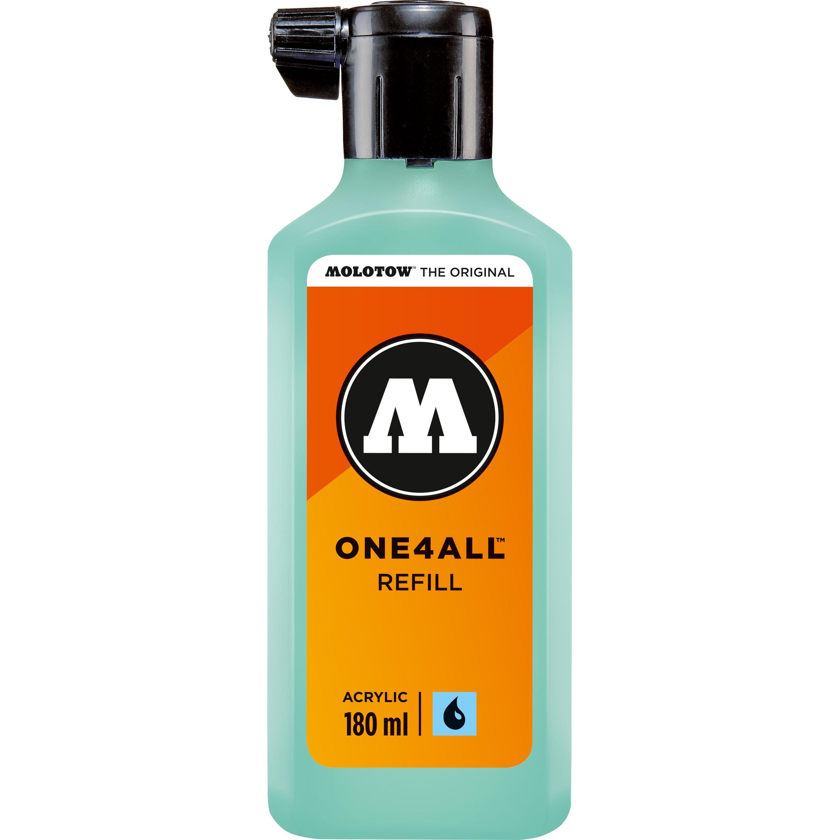 Molotow, Ersatzpatrone, Nachfülltinte One4All für Permanentmarker 180ml lagoblau pastell (Nachfülleinheit)