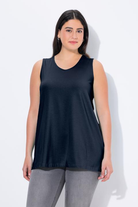 Immagine prodotto Ulla Popken Top dal taglio svasato e smanicato con scollo a V (62)