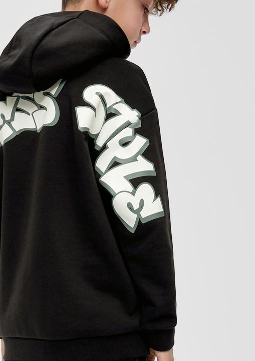 Produktbild s.Oliver Sweatshirt Oversized Sweatshirt mit grossem Graffiti-Print (146, 152)