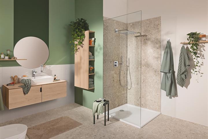 Produktbild Grohe Precision Cube Unterputz Duschsystem mit Vitalio Rain Mono 310 Cube (1 Strahlart) und Vitalio Joy Cu