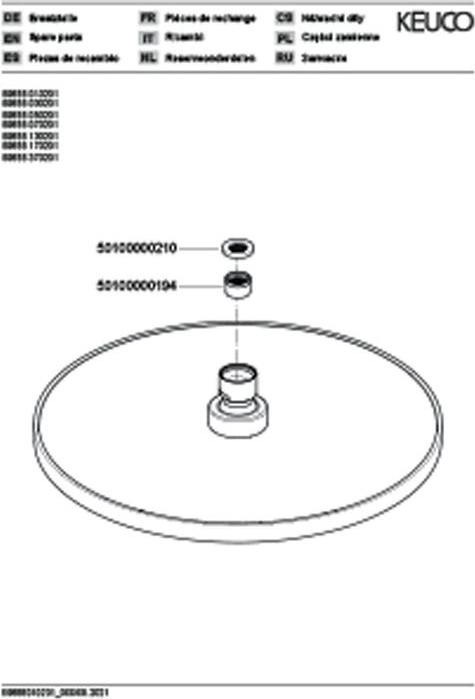 Actual product image Keuco Shower head round 250mm alu-fin (15 l/min)