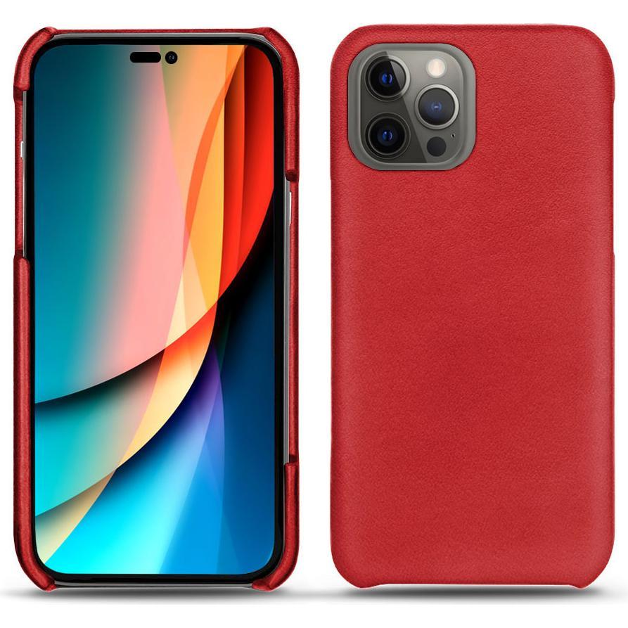 Noreve Lederschutzhülle (Apple iPhone 14 Pro), Smartphone Hülle, Rot