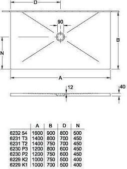 Actual product image Villeroy & Boch V&B Shower tray SUBWAY INFINITY R-corner with anti-slip 1200x800x40mm white