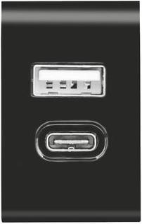 Productafbeelding Trust Snelle dubbele wandoplader USB-C+USB