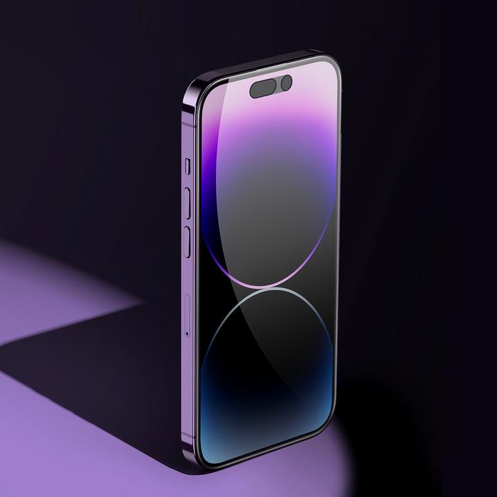 Actual product image Baseus 0.3mm Full-Coverage Privacy Protection Crystal Tempered Glass Screen Protector with Dust Filter for (1 Piece, Apple iPhone XS Max)