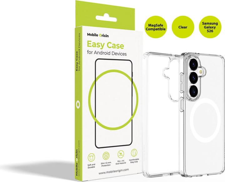 Mobile Origin Easy Case, MagSafe, Clear - Samsung Galaxy S26 (Samsung Galaxy S26)