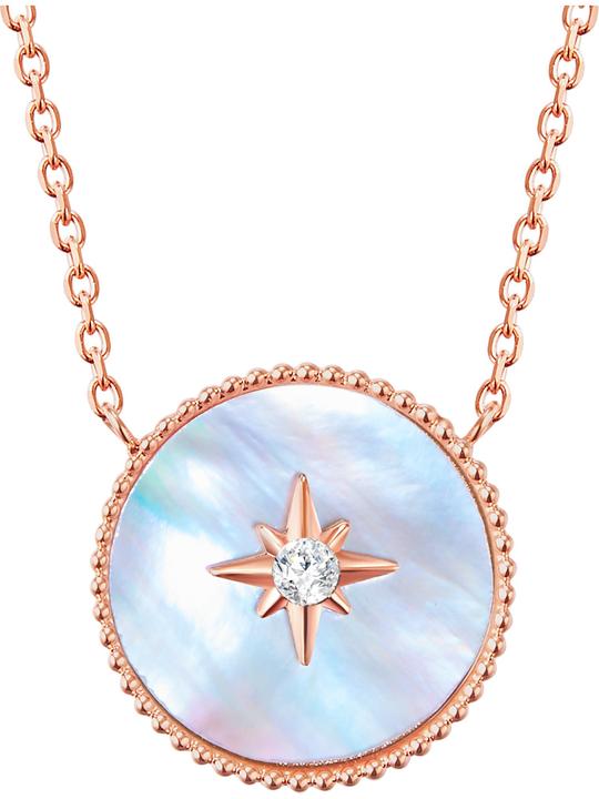 Immagine prodotto Valero Pearls Catena da donna in acciaio inossidabile Preciosa Madreperla Oro Rosa 40,0 cm di base + 5,0 cm di (Acciaio inossidabile, 40 cm)