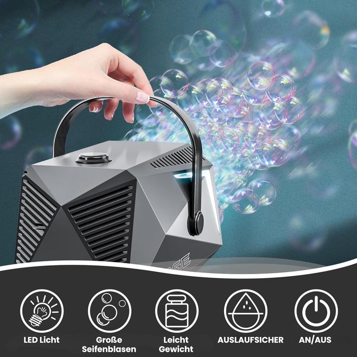 Immagine prodotto Blubbel LED Seifenblasenmaschine mit 1L Flüssigkeit (Macchina bolla)