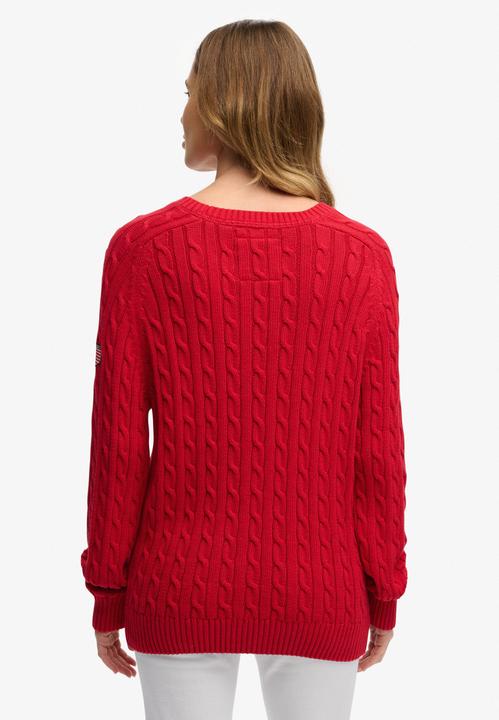Produktbild Superdry Lässiger Damen-Pullover mit Zopfmuster (XS)