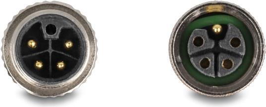 Produktbild Delock M12 Kabel L-kodiert 5 Pin Stecker gerade zu Buchse re