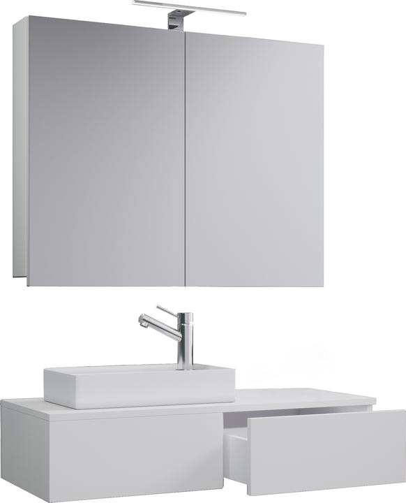 Actual product image VCM 3-piece wash place washbasin Gudas mirror cabinet