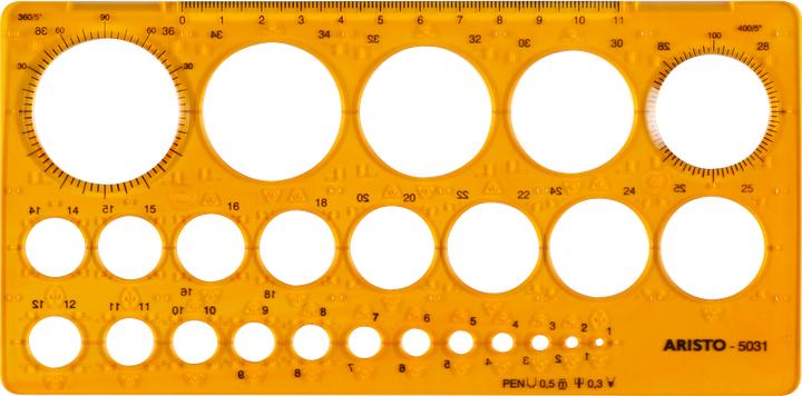 Aristo Circle template (20 cm, Plastic)