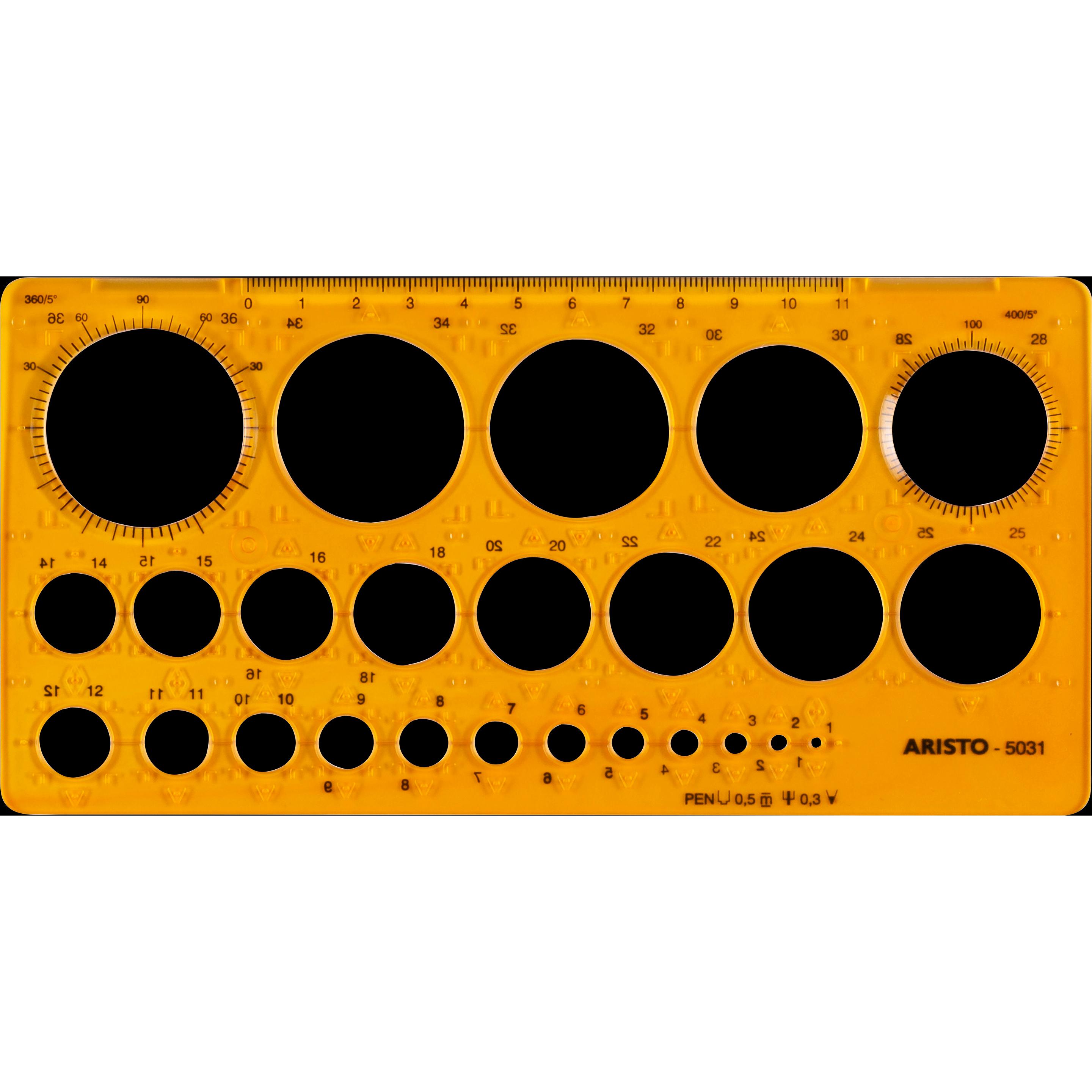 Aristo, Lineal, Kreisschablone (200 mm)