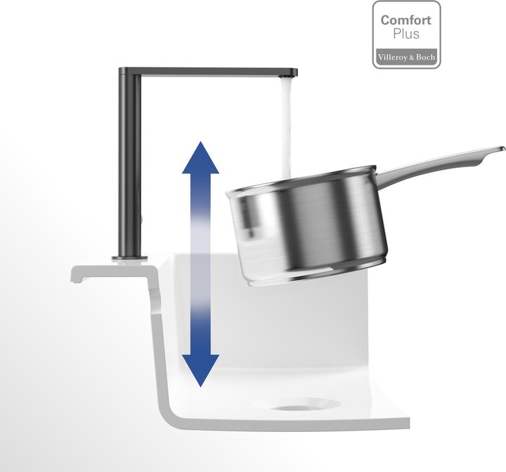 Villeroy & Boch Finera kitchen tap, stainless steel