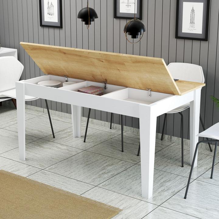 Image du produit Hanah Home Milan White Oak Dining Table