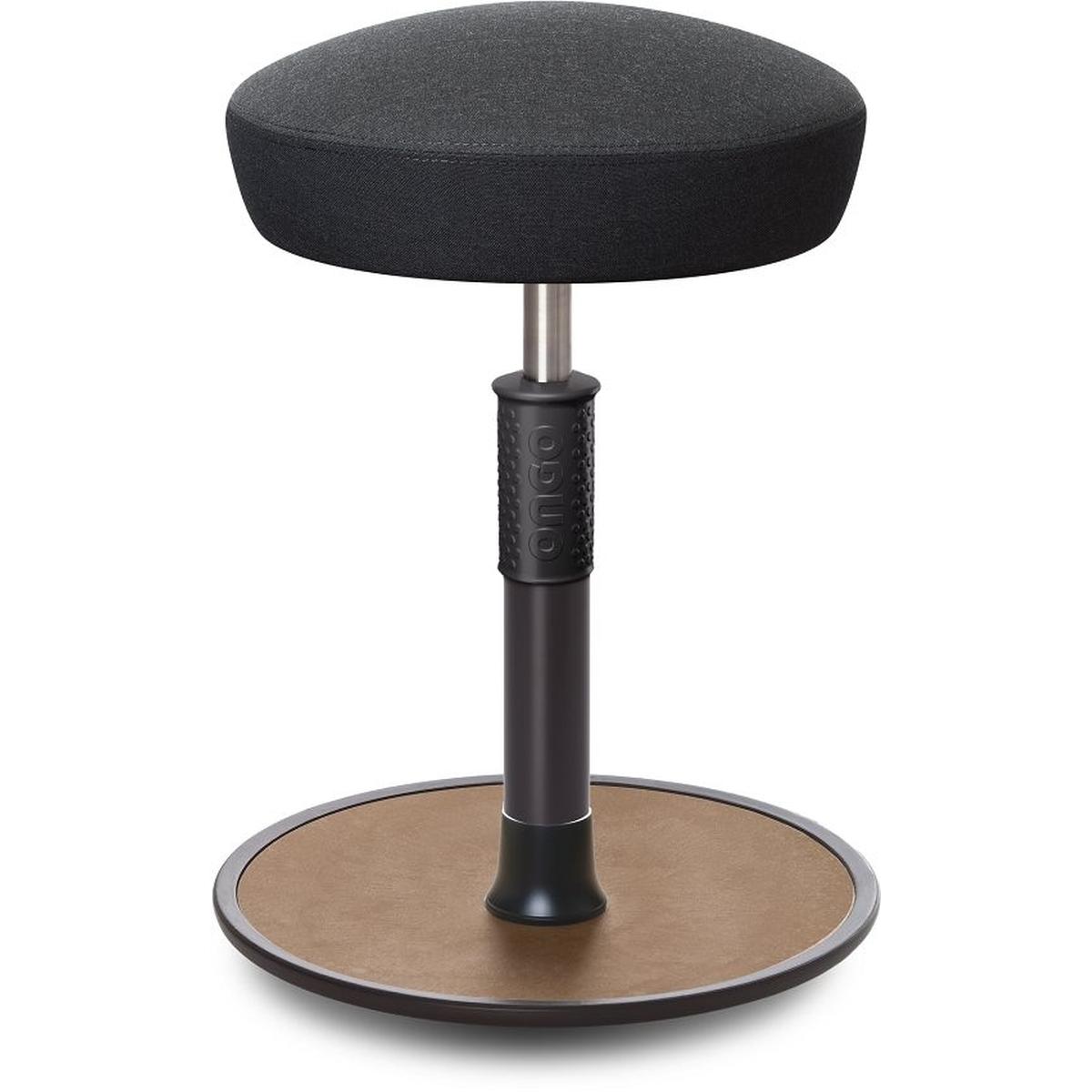 Ongo, Bürostuhl, Sitz- Stehhocker Free Regular Hutsitz kvadrat Remix Anthrazit schwarz /Natur