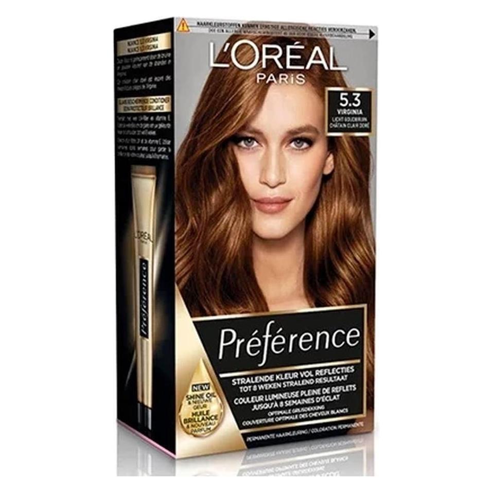 L'Oréal Paris, Haarkleur, Loreal Paris Preference 5.3 Light Gold Brown Hair Color (5.3 Licht Goudbruin)
