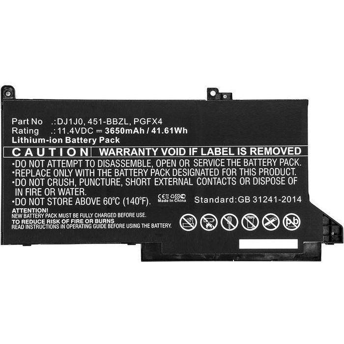 CoreParts PGFX4-CP (3650 mAh), Notebook Akku, Schwarz