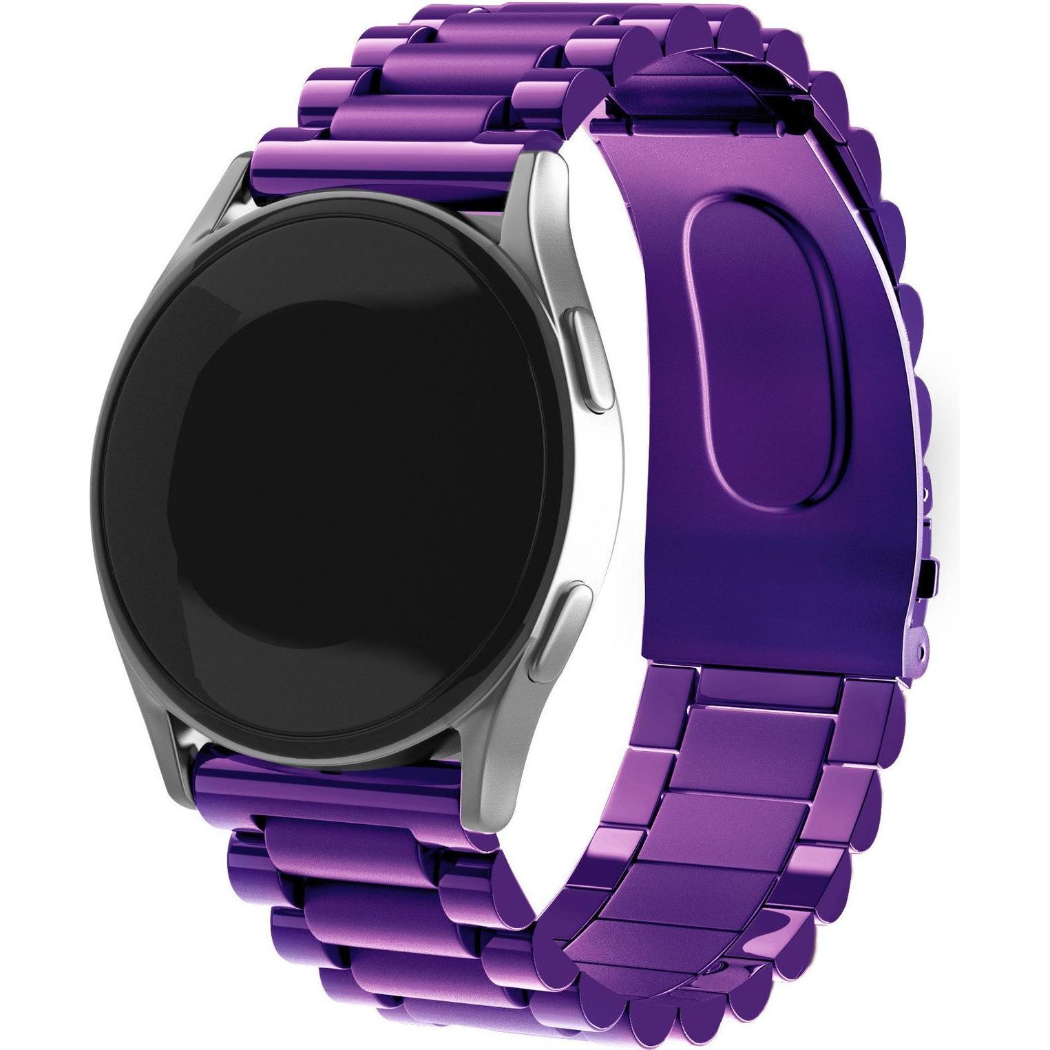 Strap-it Stahlarmband (20 mm, Edelstahl, Ignite 2), Uhrenarmband, Violett