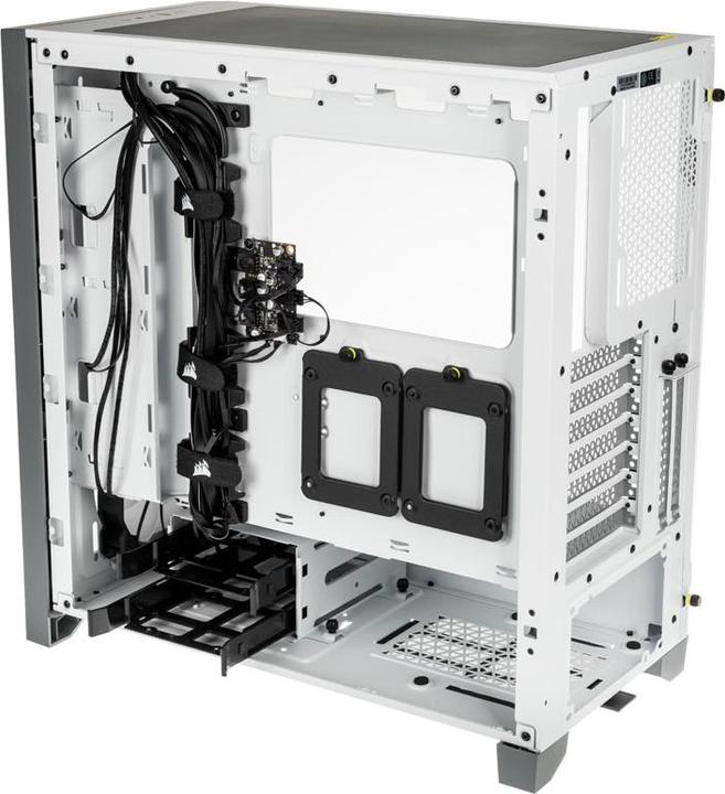 Image du produit Corsair iCUE 4000X RGB Boîtier tour milieu blanc en verre trempé (ATX, mATX, Mini-ITX, E-ATX)