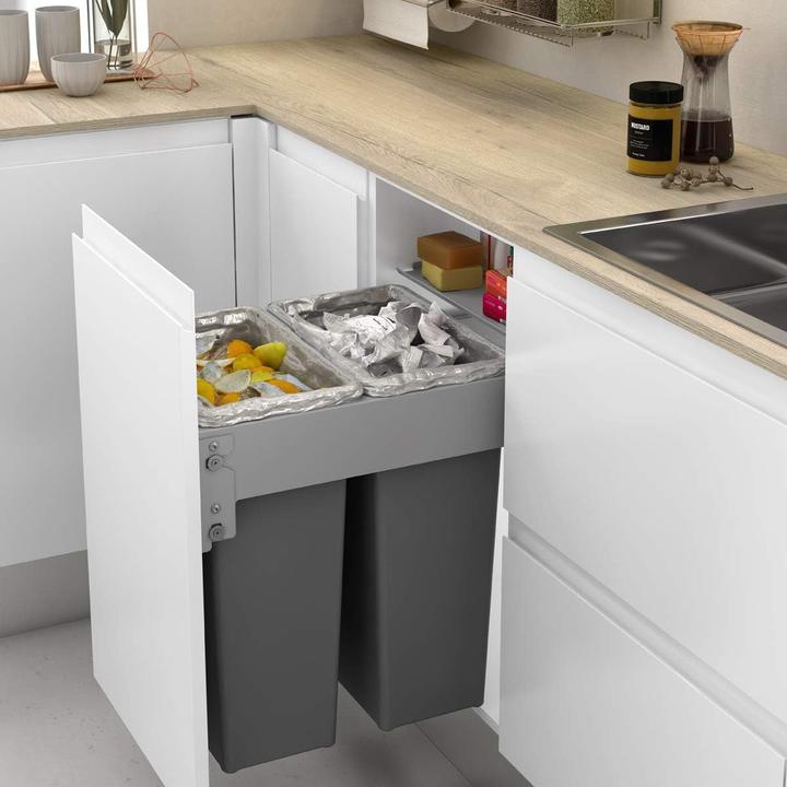 Produktbild Menage Confort Auszugsmüllbehälter für Küchenschränke mit zwei Behältern (70 l)