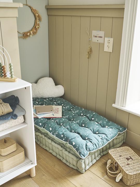 Vertbaudet Kinderzimmer Bodenmatratze HYGGE mit Materialmix (60 x 120 cm)