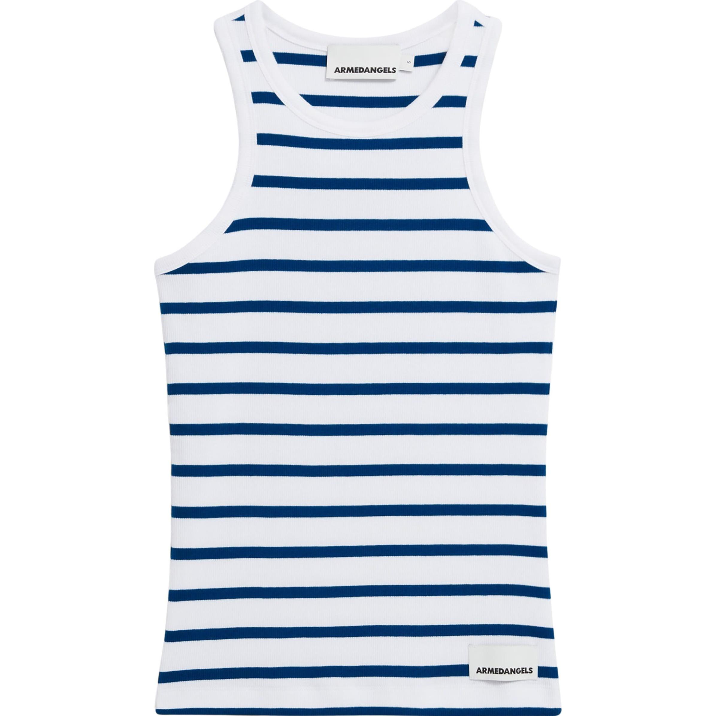 Armedangels, Damen, Shirt, Women's Kanitaa Stripes, Blau, (L)