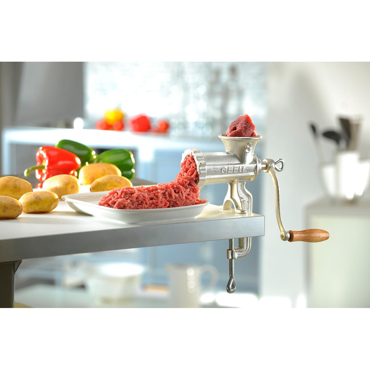 Thumbnail - GEFU Fleischwolf TRICA Gr. 7/8 + Spritzgebäckvorsatz, Fleischwolf, Silber