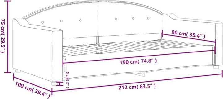 Produktbild vidaXL ausziehbares Tagesbett