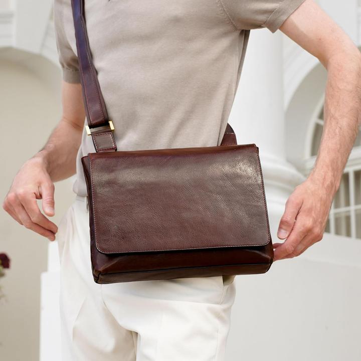 Actual product image Time Resistance Timeless Messenger Bag for Men with Organizer Panel