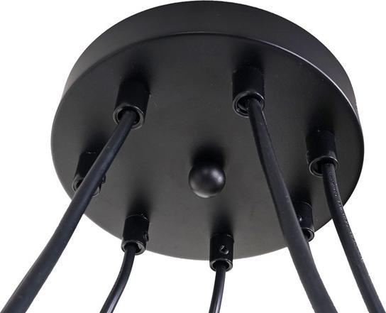 Produktbild Swisshandel24 Pendelleuchte Hängelampe Hängeleuchte, Industrial Metall höhenverstellbar schwarz - 7x Gitterlampens (E27)