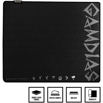 Thumbnail - Gamdias Mouse pad, GMM1500, Black, Size: 430 x 350 x 4 mm mm (L), Mausmatte, Grau, Schwarz
