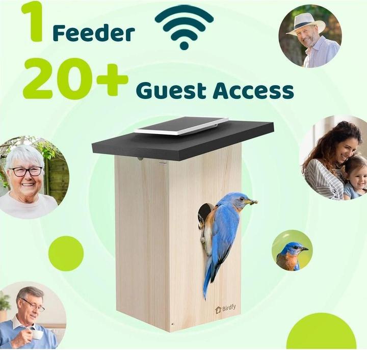 Actual product image Birdfy Nesting box with camera and solar