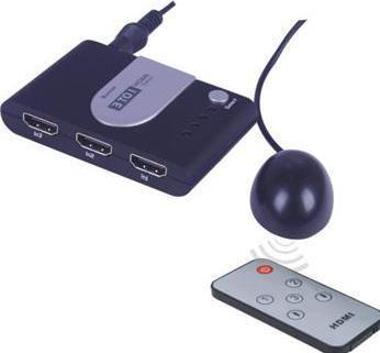 PremiumCord HDMI switch 3:1 automatickÃ½ + ovladaÄ