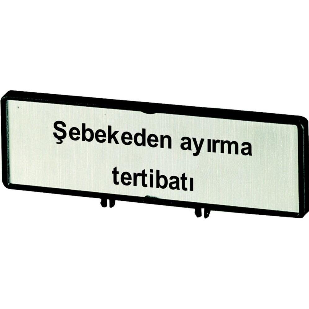 Eaton, Systemstromversorgung, Träger mit Schild, verwendbar für T0, T3, P1, 48 x 17 mm, beschriftet mit zNetz-Trenneinri...