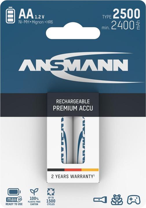 Produktbild Ansmann AA (2 Stk., AA, 2500 mAh)