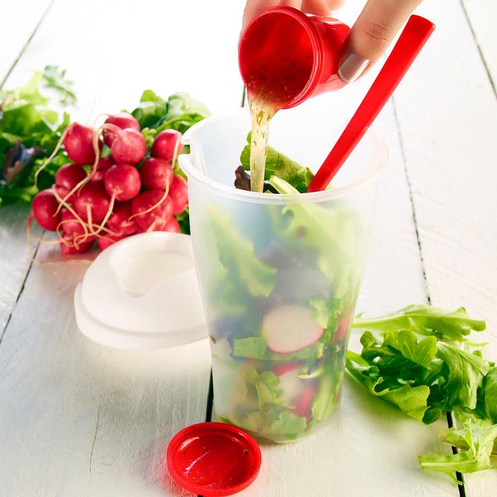 Actual product image Rosenstein & Söhne Salad to go cup with dressing container & fork