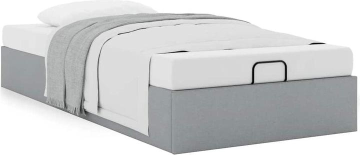 Produktbild VidaXL Ottoman-Bett ohne Matratze Hellgrau 160x200 cm Stoff (160 x 200 cm)