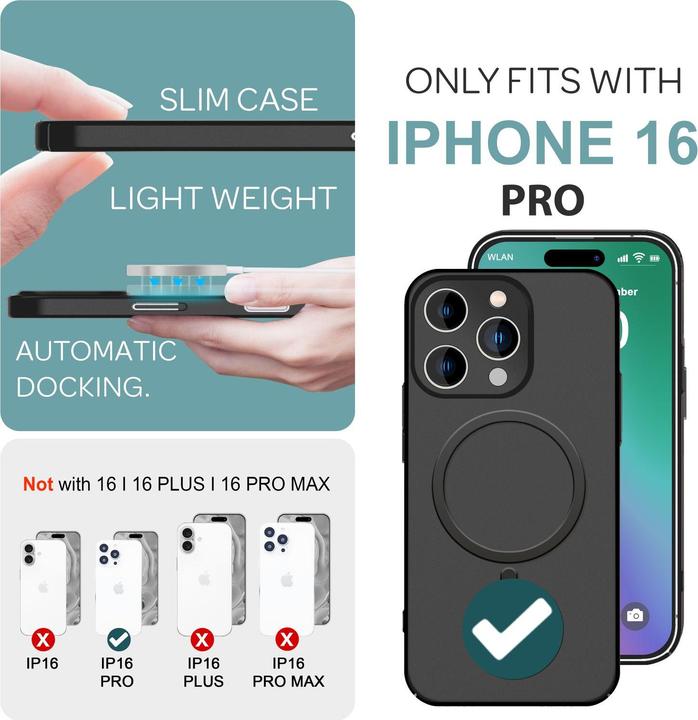 Actual product image Nalia Extremely thin 0.3mm hard case with MagSafe, matt cover (Apple iPhone 16 Pro)