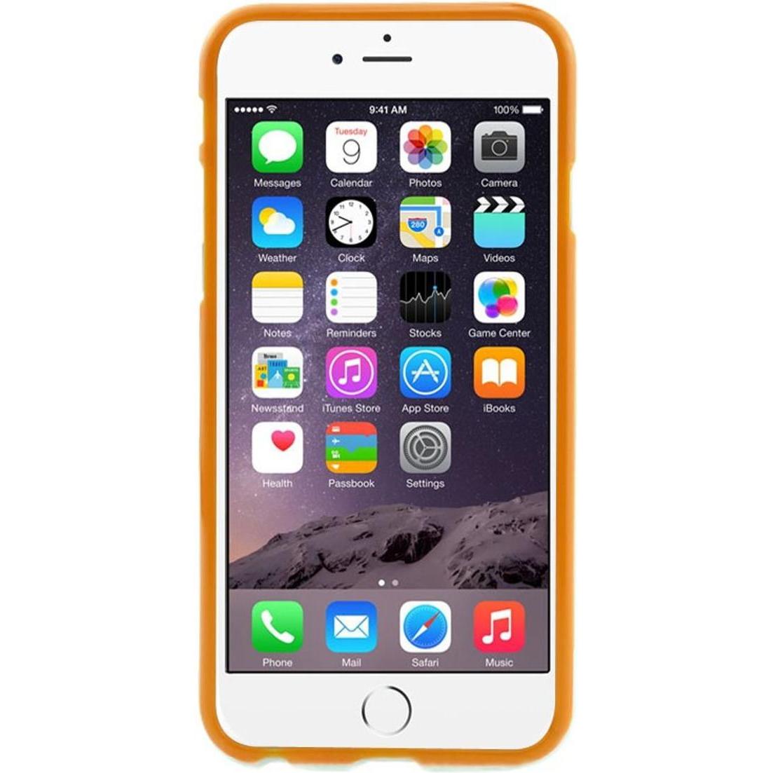 Thumbnail - König Design TPU Backcover Hülle gepunktet für Handy Apple iPhone 6 Plus Orange / Weiss (Apple iPhone 6 Plus), Smartphon...