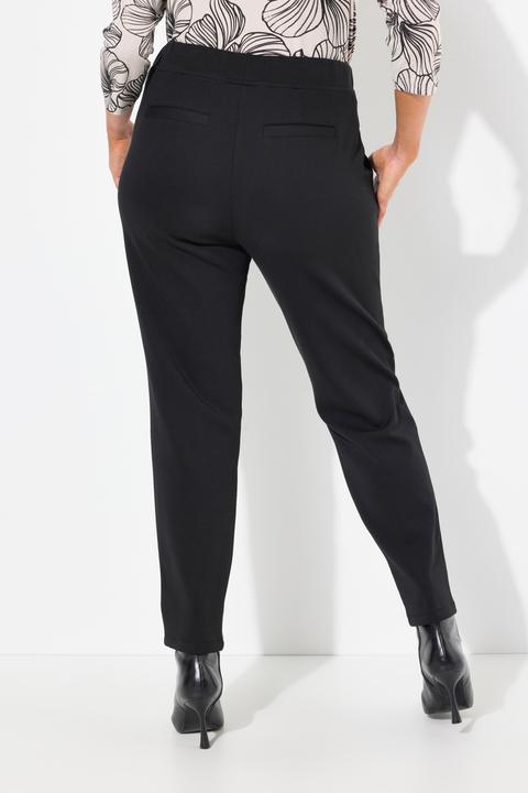 Produktbild Ulla Popken Hose, Punto di Roma, konisches Bein, Biese, Elastikbund (52)